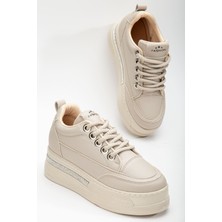 Shemard Granes Kadın Bej Gizli Topuk Sneaker