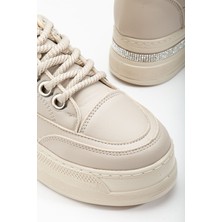 Shemard Granes Kadın Bej Gizli Topuk Sneaker