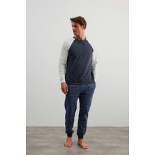 Erkek Pamuklu Reglan Uzun Kollu Pijama Üstü