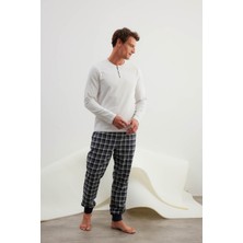 Erkek Pamuklu Uzun Kollu Pijama Takımı	