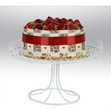 Tahtakale Toptancı Metal Cupcake Standı Beyaz Kek Standı