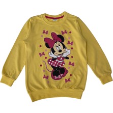 Şeker Kids Kız Çocuk Pamuklu Sarı Mickey Mouse Figürlü Eşofman Takımı