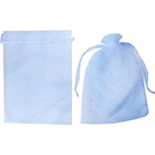 Kına Çerez Kesesi Taşlı Büyük Boy 28 x 40  cm  (20 Adet)  Beyaz