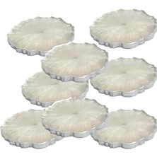 Epoksi Magnet  Yanı Gold Gümüş Varaklı 7  cm   (10  Adet)  Gümüş