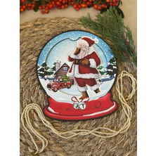 Den Tasarım Hediyelik Yılbaşı Özel- Noel Baba Ahşap Dekoratif Pano