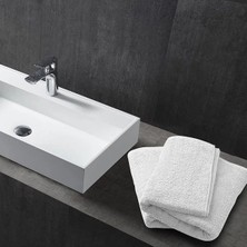 Otelvıo 3'lü Set Beyaz  Pamuk Otel Banyo Havlusu 70 x 140  cm , Otel Havlusu