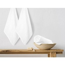 Otelvıo 3'lü Set Beyaz  Pamuk Otel Banyo Havlusu 70 x 140  cm , Otel Havlusu
