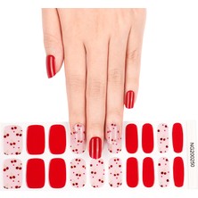 Nailos Cherry Lady Nail Art Jel Tırnaklar, 20 Adet (2 Kullanım)