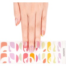 Nailos Colorful Nail Art Jel Tırnaklar, 20 Adet (2 Kullanım)