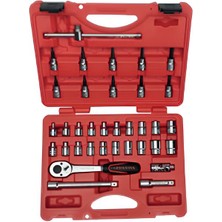 Izeltaş 3/8" Altı Köşe Lokma Anahtar ve Lokmalı Allen Set 35 Parça