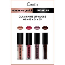 Cecile Glam Shine Göz Alıcı Parlak Dudakları Işıltılı Ruj Seti