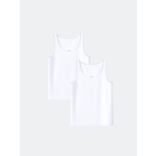 LC Waikiki Lcw Kids Kız Çocuk Atlet 2'li Pamuklu Nefes Alabilir Kolsuz İç Giyim