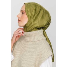 Valor Scarf Çam Yeşili Kazayağı Desen Ipeksi Jakar Şal