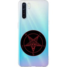 Zeyno Oppo Reno 3 Uyumlu Pentagram  Desenli Silikon Kılıf