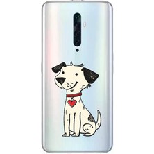 Zeyno Oppo Reno 2z Uyumlu Sevimli Köpek  Desenli Silikon Kılıf