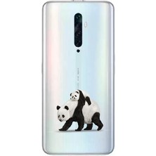 Zeyno Oppo Reno 2z Uyumlu Panda Ailesi  Desenli Silikon Kılıf