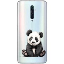 Zeyno Oppo Reno 2z Uyumlu Sevimli Panda  Desenli Silikon Kılıf