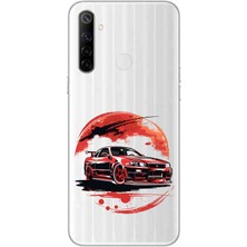 Zeyno Realme 5i Uyumlu Spor Araba  Desenli Silikon Kılıf