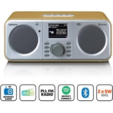 Lenco DIR-141WD Internet Radyo Dab+ Bluetooth Kumandalı Spotify Connect Ahşap