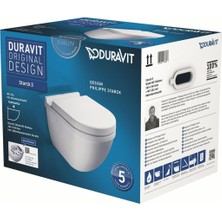 Duravit Starck 3 Rimless Asma Klozet + Duravit Yavaş Kapak 45273900A1