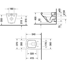 Duravit Durastlye Rimless Asma Klozet 45383900A1 + Duravit Yavaş Kapak