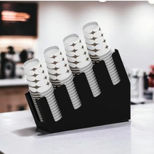 4 Bölmeli Kademeli Karton Bardak Standı - 8 Oz Bardak Uyumlu