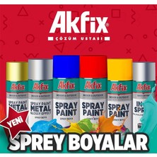 Akfix Parlak Sarı Sprey Boya Iç ve Dış Tüm Yüzeyler Için 400 ml 1 Adet