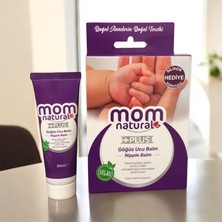 Mom Natural Göğüs Ucu Kremi (Balm) 30 ml-Silikon Koruyucu Hediyeli-Emziren Anneler İçin