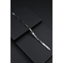 Frnch 316L Çelik Italyan Model Füme Renk Erkek Bileklik FRJ12289-3289-B