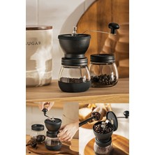 Valletta Matera Coffe Grinder Seramik Öğütücülü Cam Kahve Değirmeni Öğütücüsü