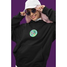 Cngz Shop Rick And Morty 2 Baskılı Kapüşonlu Sweatshirt, Unisex Oversize Rick And Morty Yazılı Hoodie