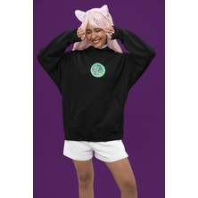 Cngz Shop Rick And Morty 2 Baskılı Kapüşonlu Sweatshirt, Unisex Oversize Rick And Morty Yazılı Hoodie