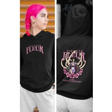 Cngz Shop One Piece Nico Robin Sırt Baskılı Kapüşonlu Sweatshirt, Unisex Oversize Anime Baskılı Hoodie