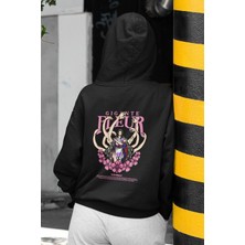 Cngz Shop One Piece Nico Robin Sırt Baskılı Kapüşonlu Sweatshirt, Unisex Oversize Anime Baskılı Hoodie