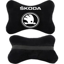 1Araba 1Ev 2'li Set Skoda Araçlarla Uyumlu Ortopedik Oto Boyun Yastığı