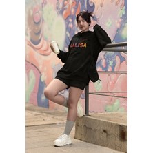 Cngz Shop Lalisa Yazılı Kapüşonlu Sweatshirt, Unisex Blackpink Baskılı Hoodie