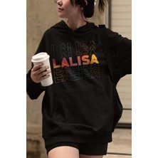 Cngz Shop Lalisa Yazılı Kapüşonlu Sweatshirt, Unisex Blackpink Baskılı Hoodie