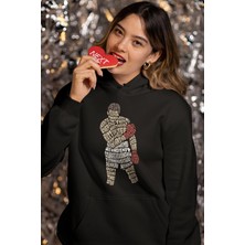 Cngz Shop Muhammed Ali Kaligrafik Baskılı Kapüşonlu Sweatshirt, Unisex Oversize Boks Baskılı Hoodie