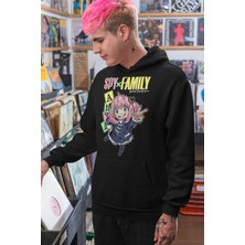 Cngz Shop Spy x Family Anya 2 Baskılı Kapüşonlu Sweatshirt, Unisex Oversize Anime Baskılı Hoodie