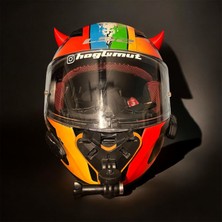 Motosiklet Kask Boynuzu Kırmızı 1 Adet