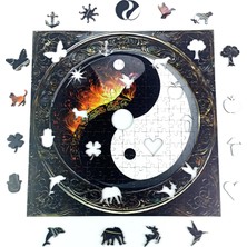 NG Puzzle Ying Yang Tasarımlı Özel Figürlü Ahşap Puzzle Yapboz Özel Ahşap Kutusunda