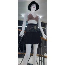 Eren Style Boho Antik Tokalı Zımbalı Hakiki Deri Kemer (80 Cm-95 Cm)