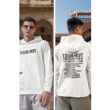 Cngz Shop The Eras Tour Sırt Baskılı Kapüşonlu Sweatshirt, Unisex Oversize Taylor Swift Baskılı Hoodie