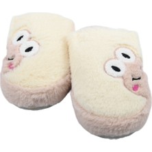 Sia Çanta Eva Taban Comfortline Kaydırmaz Halı Terliği Kürklü Sevimli Tavşan ve Kurbağa Fiğürlü Üşümeyen Ayaklar Kadın Terlik