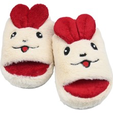 Sia Çanta Eva Taban Comfortline Kaydırmaz Halı Terliği Kürklü Sevimli Tavşan Figürlü Üşümeyen Ayaklar Kadın Terlik