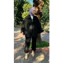 PTKM016 Ceketi Bağlamalı Süet Takım