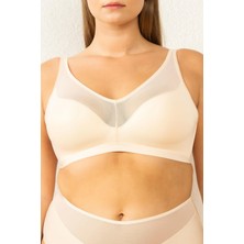 Magic Form 4636 Kadın Tül Detaylı Balensiz Toparlayıcı Sütyen-Ten