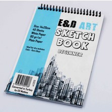 E&D Art Sketch Book Beginner 14x20cm 40yp 80gr Eskiz Çizim Defter