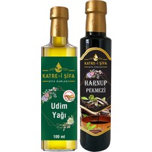 Katre-i Şifa Çocuklar için Udim Yağı 100 ml + Özel Üretim Keçiboynuzu – Harnup Pekmezi/Özü 340 gr