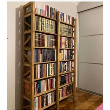 Cenneko 7 Raflı ÇOK AMAÇLI Doğal Ahşap Kitaplık, DÜZENLEYİCİ, KİLER RAFI, TEREK, MUTFAK, SALON, OTURMA ODASI, YATAK ODASI, ÇOCUK ODASI, GENÇ ODASI, BANYO, ANTRE, HOL,